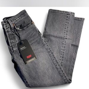 Levi's Gray Straight Leg Jeans with Classic Texture